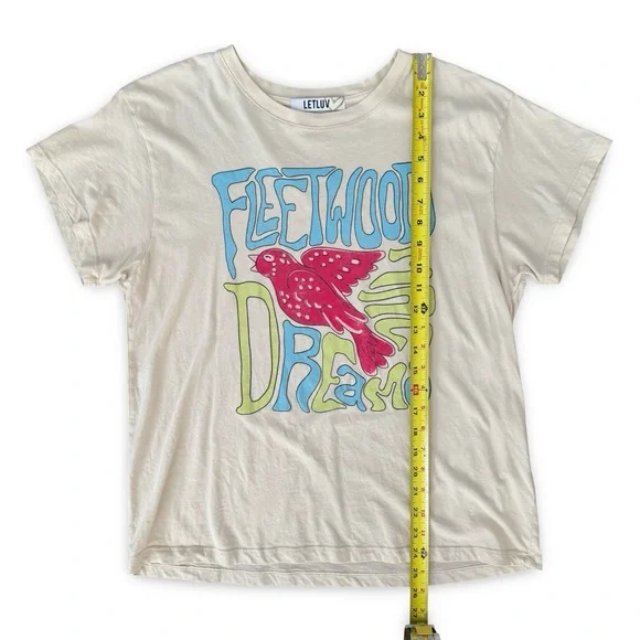 Anthropologie Cream Graphic Tee Fleetwood Mac size M - Picture 4 of 8